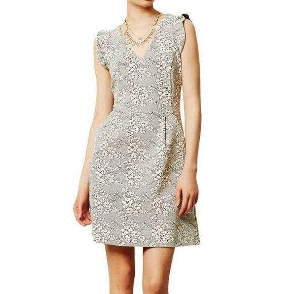 Tabitha Dresses & Skirts - Anthropologie Tabithia Teahouse Sleeveless Textured Floral Pattern Dress Size 10